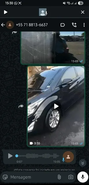 Cliente enviou vídeo do resultado